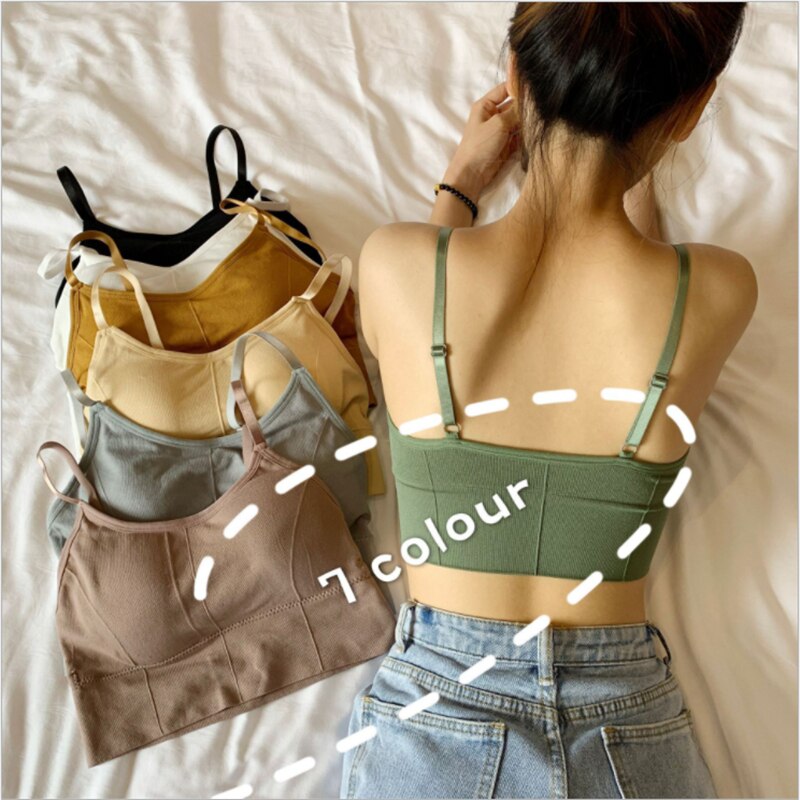 Seamless Strap Chest Wrapped Female Student Underwear Tube Top