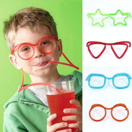 New Funny Children's Glasses Straw