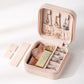 Travel Jewelry Box Organizer Mini Leather Storage Gift Case For Earring Necklace