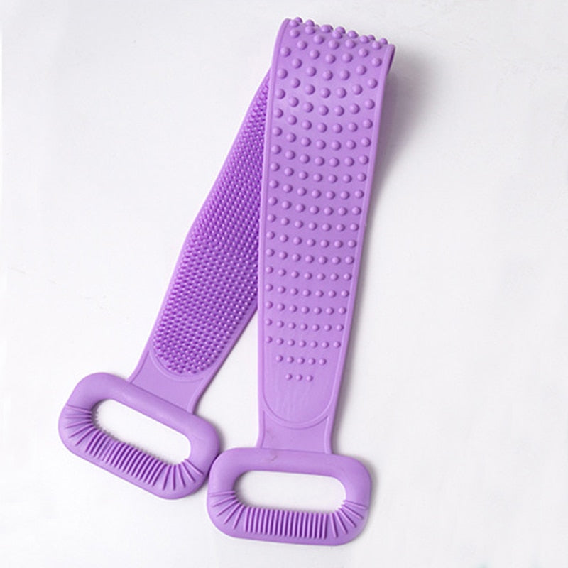 Bath Brushes Towel Soft Silicone Body Brush Bath Belt Exfoliating Massage Back Belt Wash Skin Household Clean Shower Brush