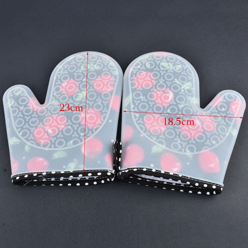 2pc Silicone Kitchen Gloves Heat Resistant Oven cooking gloves