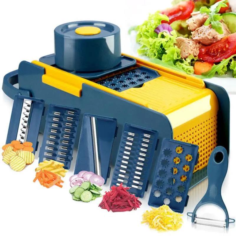 6 In 1 Vegetable Cutter Multifunctional Slicer with Container