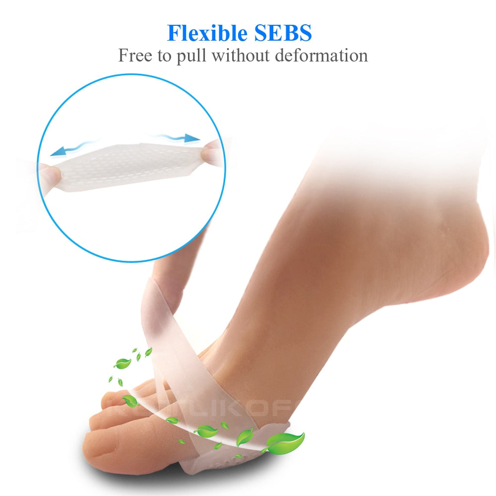 Silicone Insoles For Shoes Gel Padded Forefoot Insoles For Heel Shoes Pad Breathable Soft Care High Heel Shoe Insole Insert