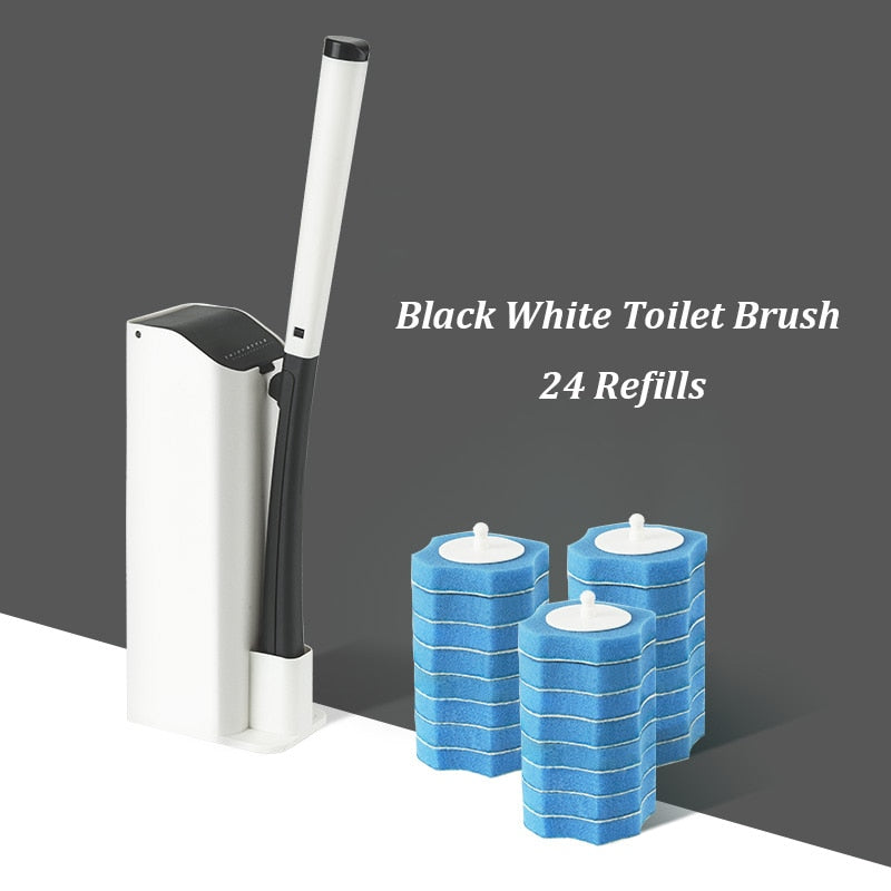 Toilet Cleaning Brush Set Replaceable Brush