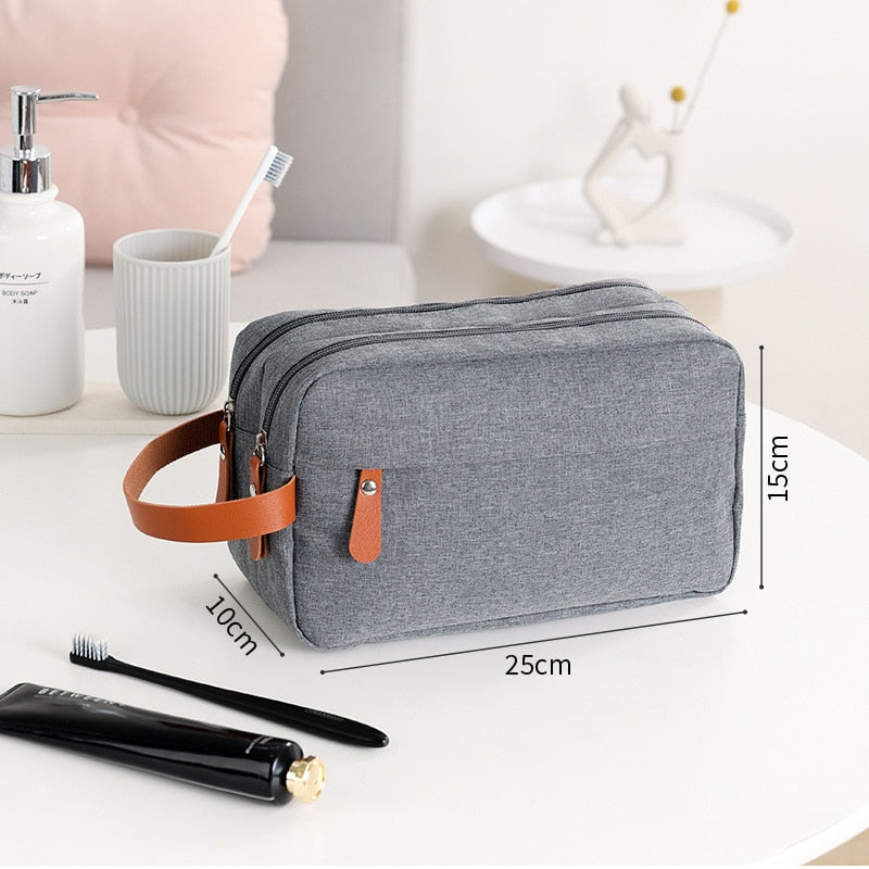 Travel Organizer Cosmetic Bag Leather