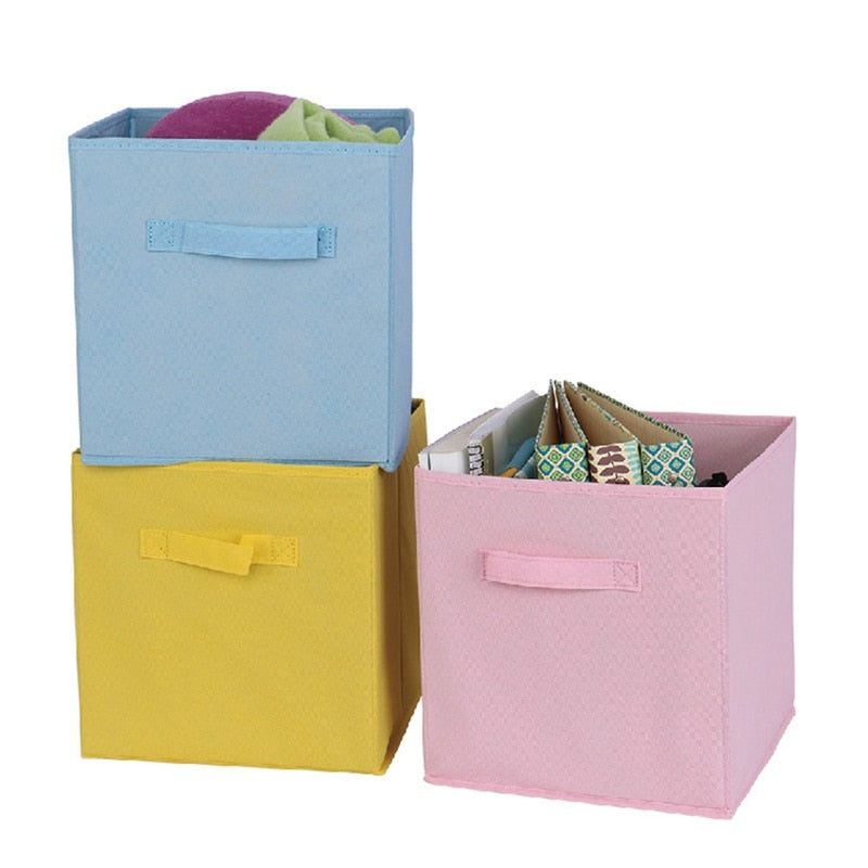 Foldable Cloth Storage Bins Fabric Cube Storage Baskets Container Closet Organizer