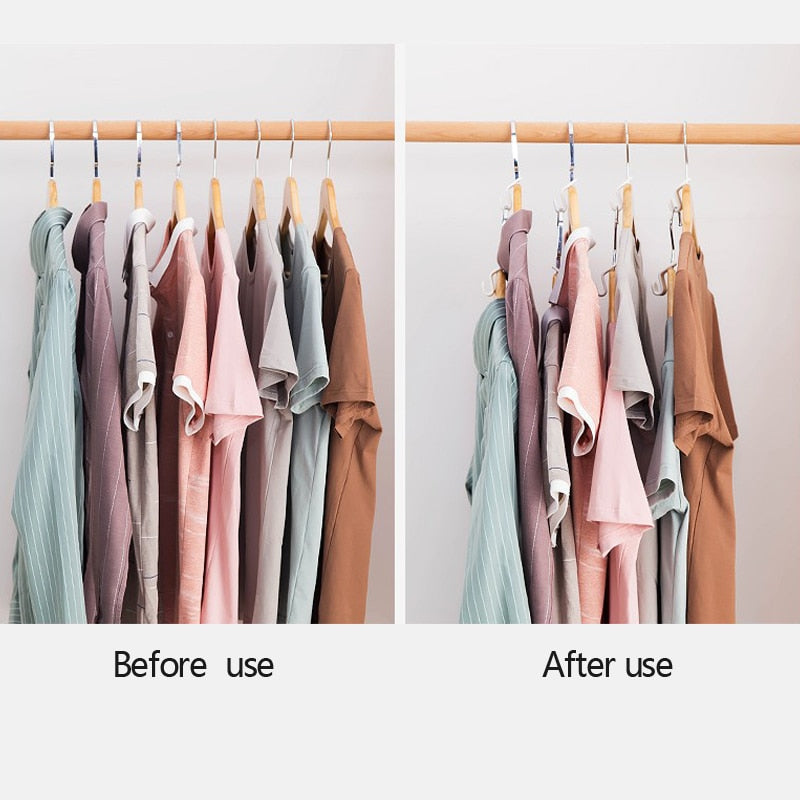 5pc Multi-function Wardrobe Space-saving Stack Hanger Hook