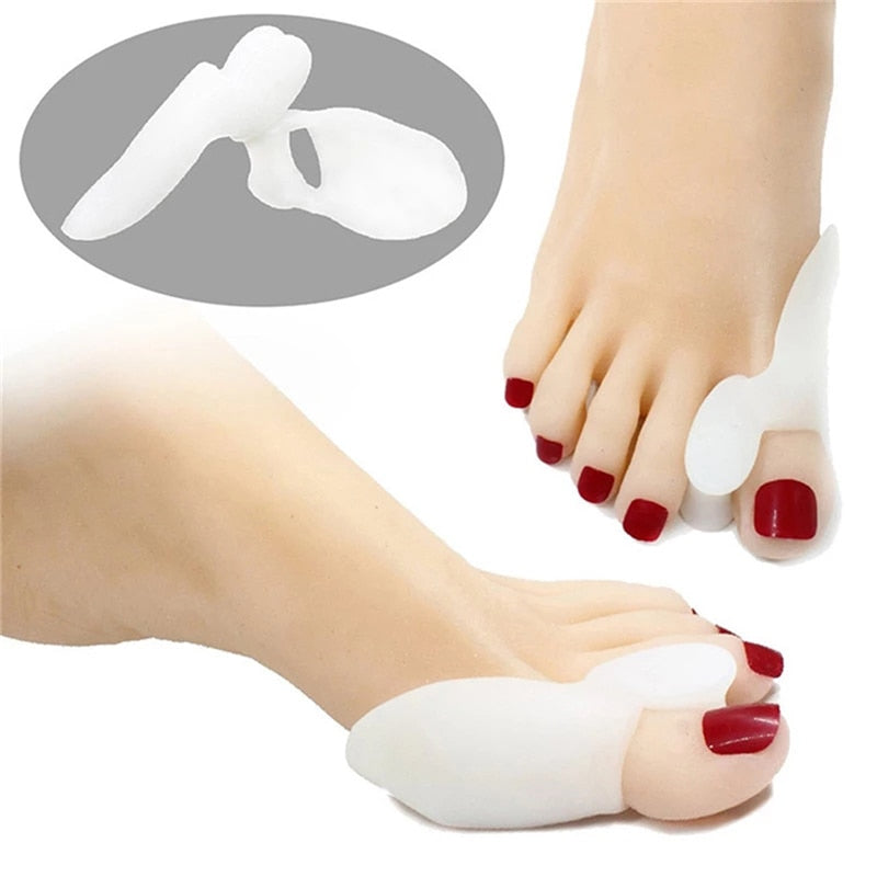 2pcs Silicone Gel Thumb Corrector Bunion Little Toe Protector Separator