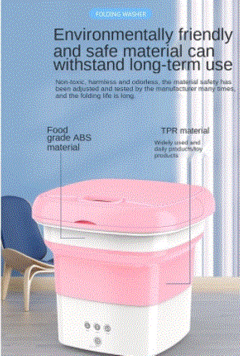 Folding Washing Machine For Clothes With Dryer Bucket