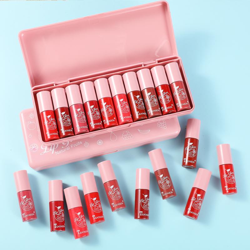 10Colors Pearlescent Lipstick Non-stick Waterproof Lip Glaze Long-lasting Matte Lip Gloss