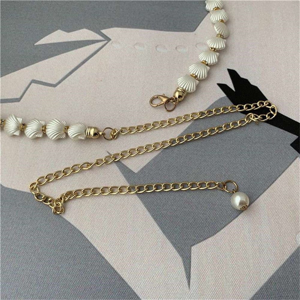 Shell Pearl Waist Chain Women's