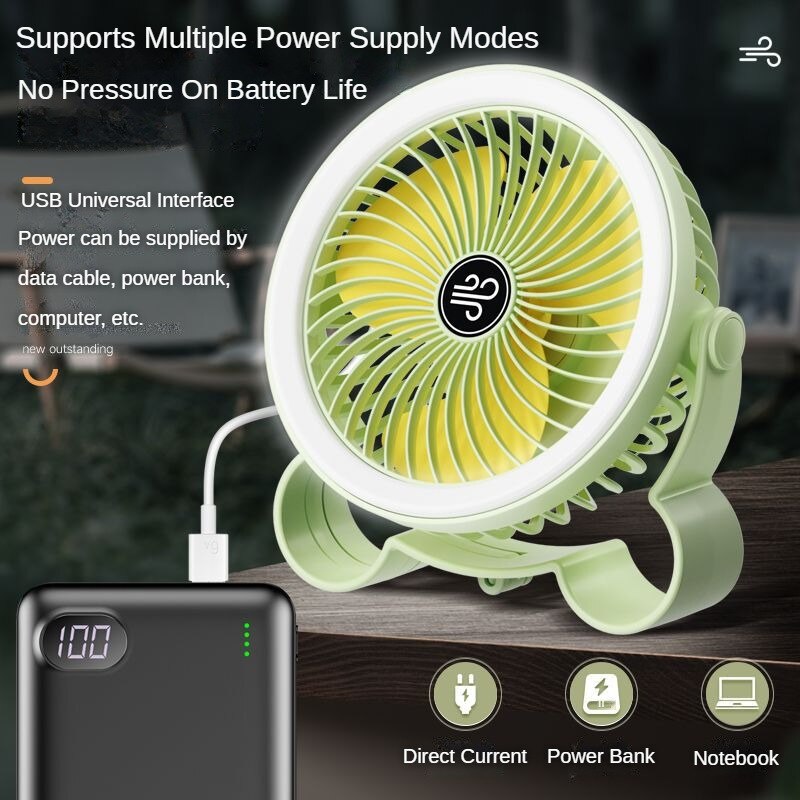 Desktop USB Mini Fan Portable Rechargeable