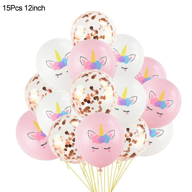 1Set Rainbow Unicorn Balloon