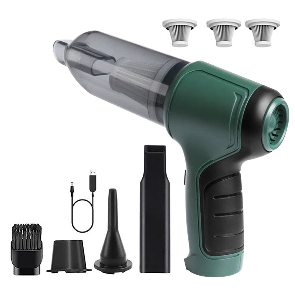 Wireless Rechargeable Wet and Dry Dual Use Car Vacuumed cleaner Accessories