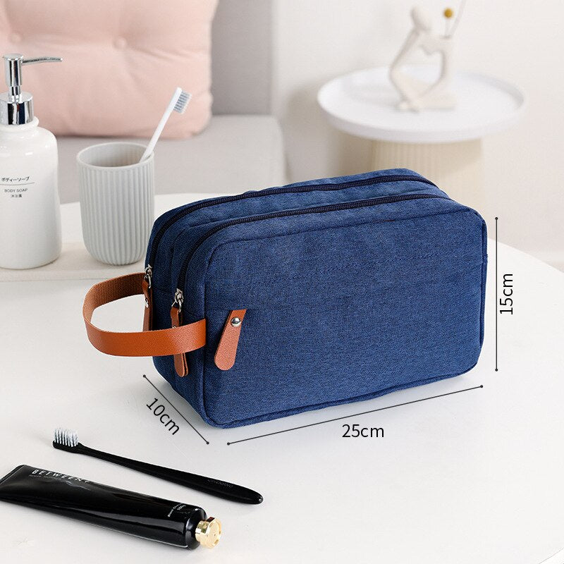 Travel Organizer Cosmetic Bag Leather