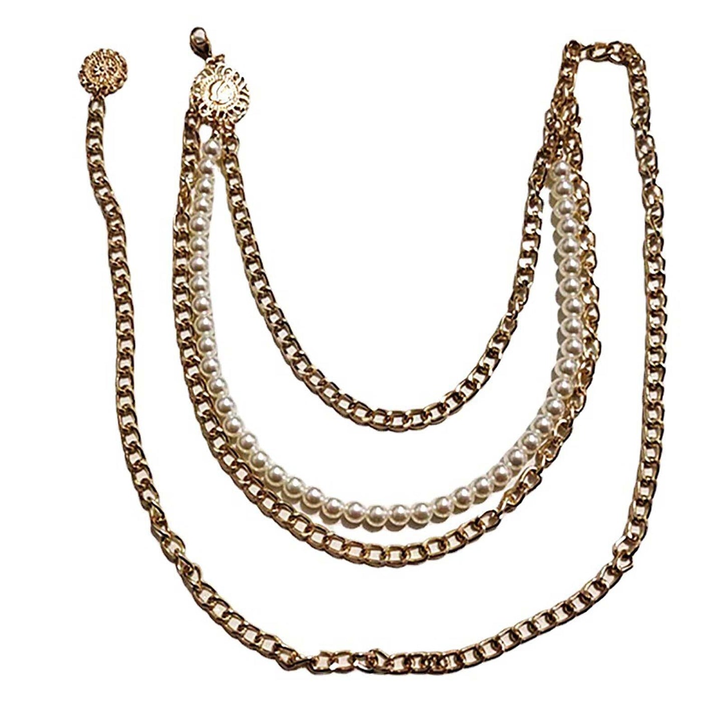 Shell Pearl Waist Chain Women's