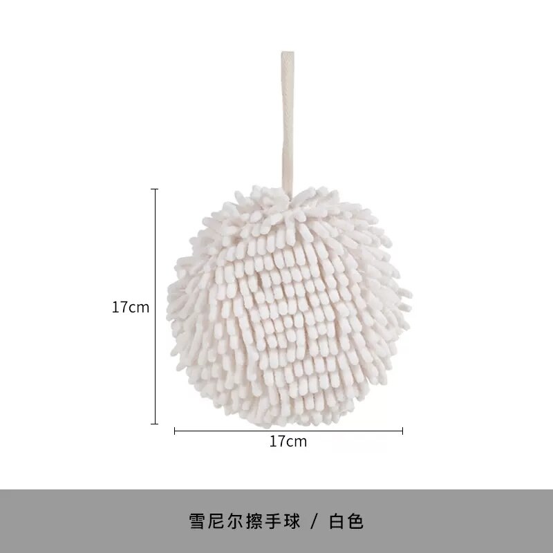 Kitchen Bathroom Hand Towel Ball with Hanging Loops