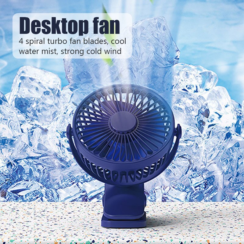 Mini Cooling Fan Portable Desktop Clip USB Charging Cool Fans