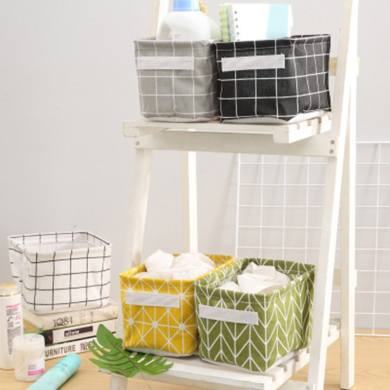 Desktop Storage Basket Sundries Toy Storage Box Cosmetic Book Organizer Underwear Stationery Container Laundry Basket free ship