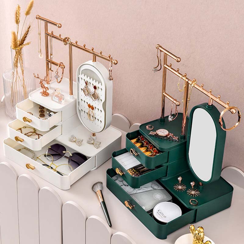 Jewelry Storage Box Necklace Earring Display Fashion Big Capacity Cosmetic Storage Box