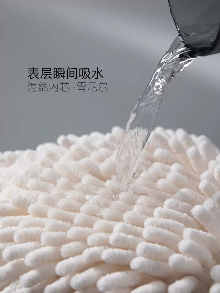 Kitchen Bathroom Hand Towel Ball with Hanging Loops