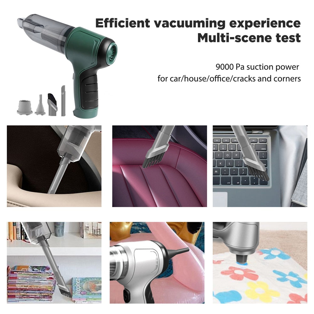 Wireless Rechargeable Wet and Dry Dual Use Car Vacuumed cleaner Accessories
