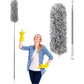 Eyliden Microfiber Duster with Extendable Long Handle 245cm Long 180 Degree Rotating Head  for Car Home Kitchen Office