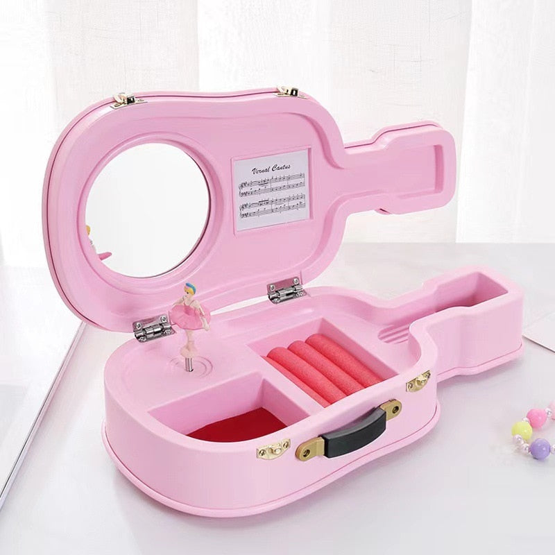 Guitar violin children's jewelry music box