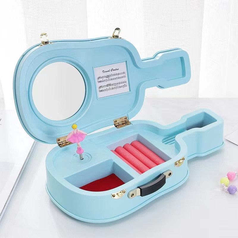 Guitar violin children's jewelry music box