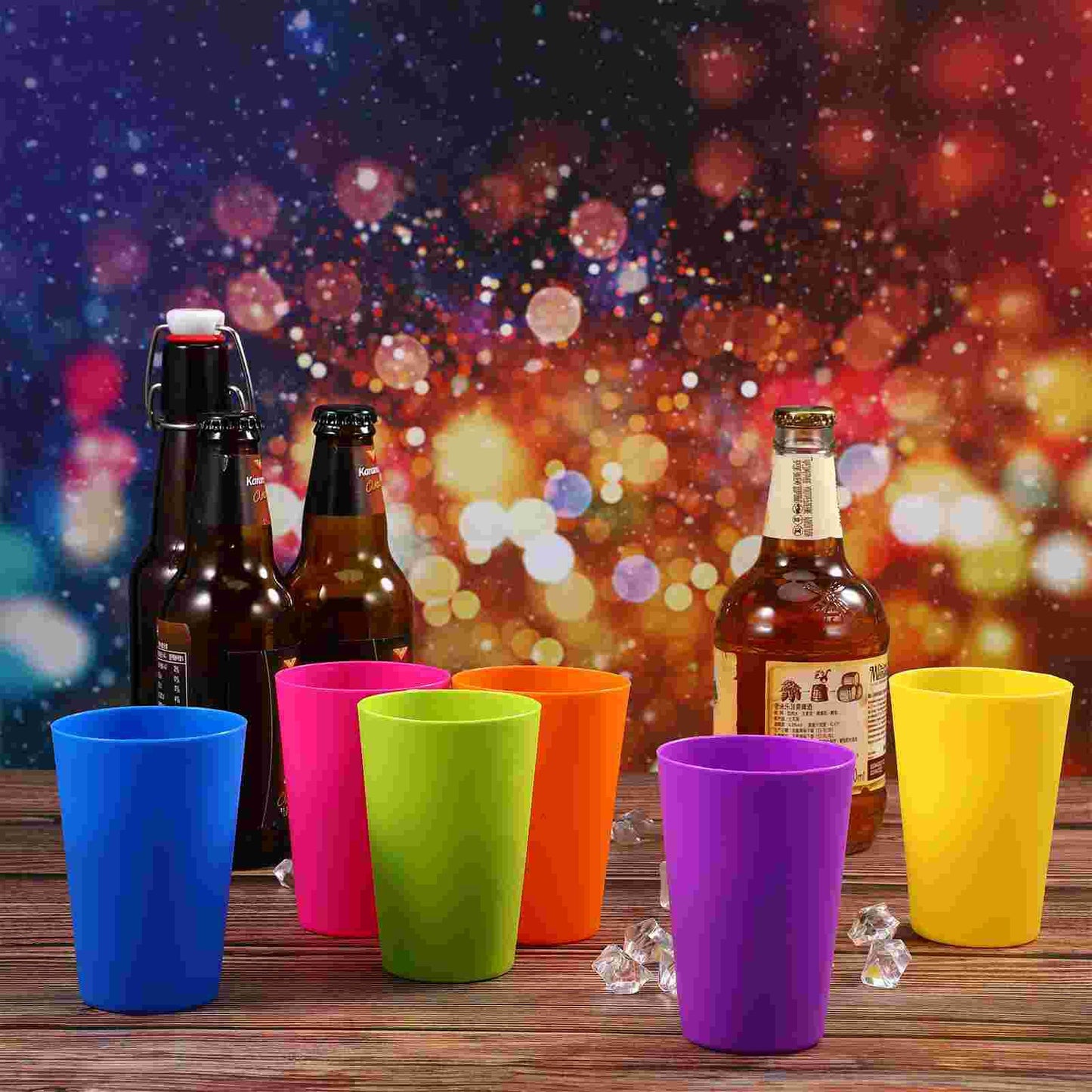 6pcs Reusable Party Drinking Tumblers Kids Cup Water Unbreakable glass