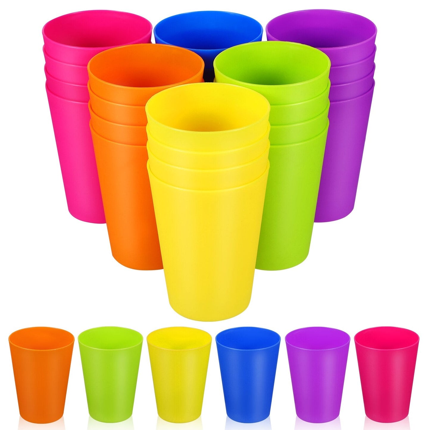 6pcs Reusable Party Drinking Tumblers Kids Cup Water Unbreakable glass