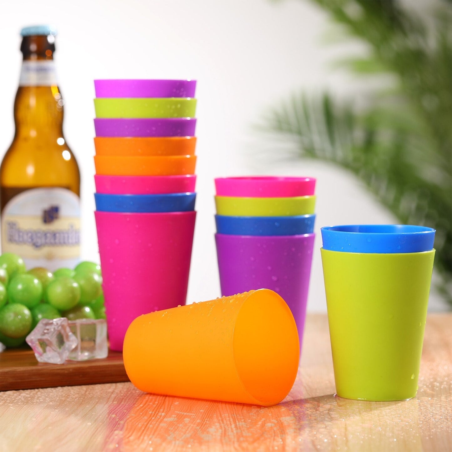 6pcs Reusable Party Drinking Tumblers Kids Cup Water Unbreakable glass