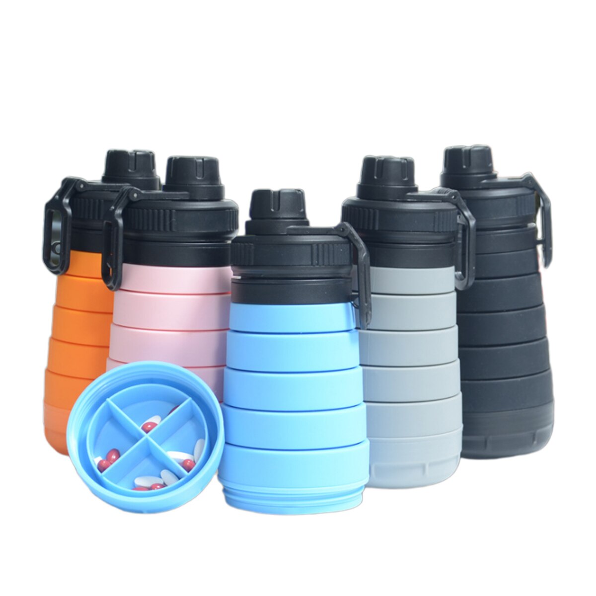 500ml Creative Foldable Silicone Water Bottle