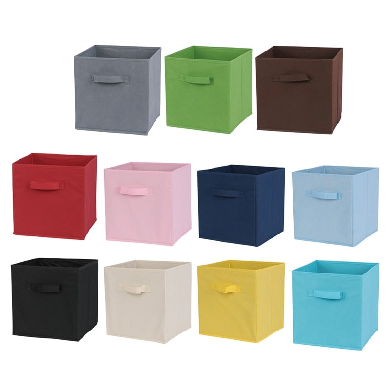 Foldable Cloth Storage Bins Fabric Cube Storage Baskets Container Closet Organizer