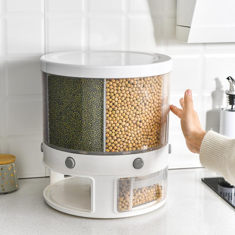 Rotatable Multi-functional Dividing Rice Bucket