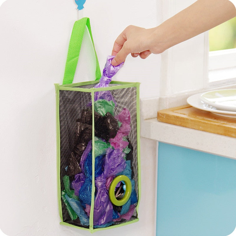 Useful Fashion Hanging Breathable Plastic Grid Garbage Bag