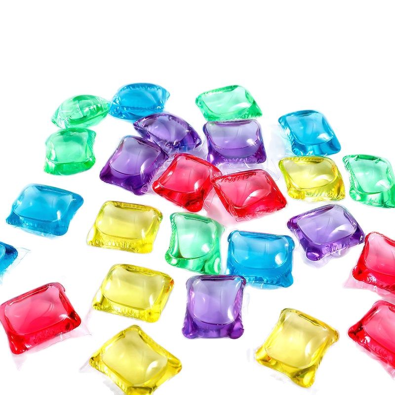 12pcs Laundry Beads Portable Stains Film Laundry Gel Capsules