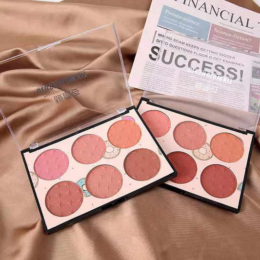 6 Colors/set Blush Plate Peach Pallete