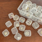 5 PCS Mini Plastic Boxes Square Transarent Case with Hinged Lid  for Earrings Ring