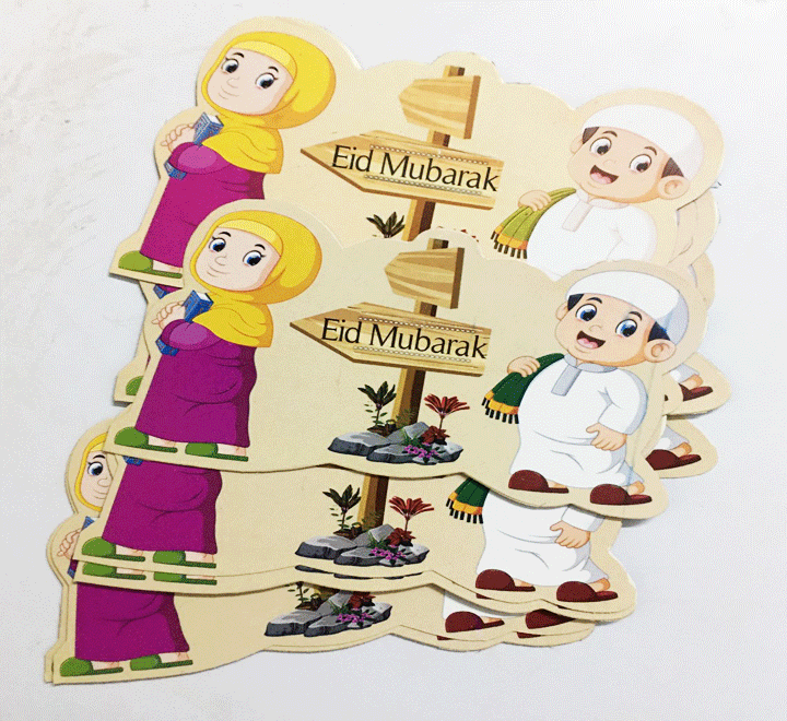 10pcs Eidi Tuck Cards for Kids Eid Cards for Kids Eidi Envelope for Kids โ Pack of 10