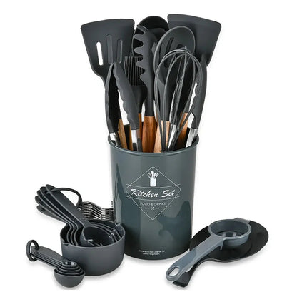 28Pcs Silicone Cookware Spoon Set