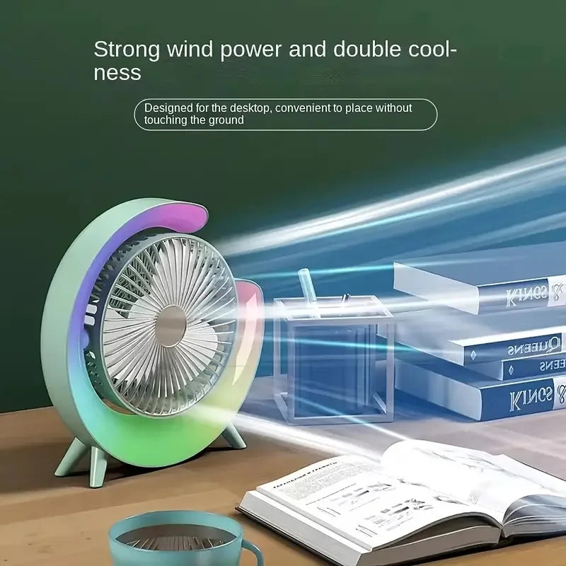 G Shape Rgb Light Fan