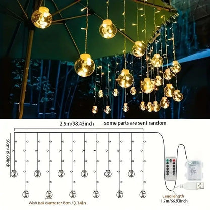 Berry Ball Curtain Lights