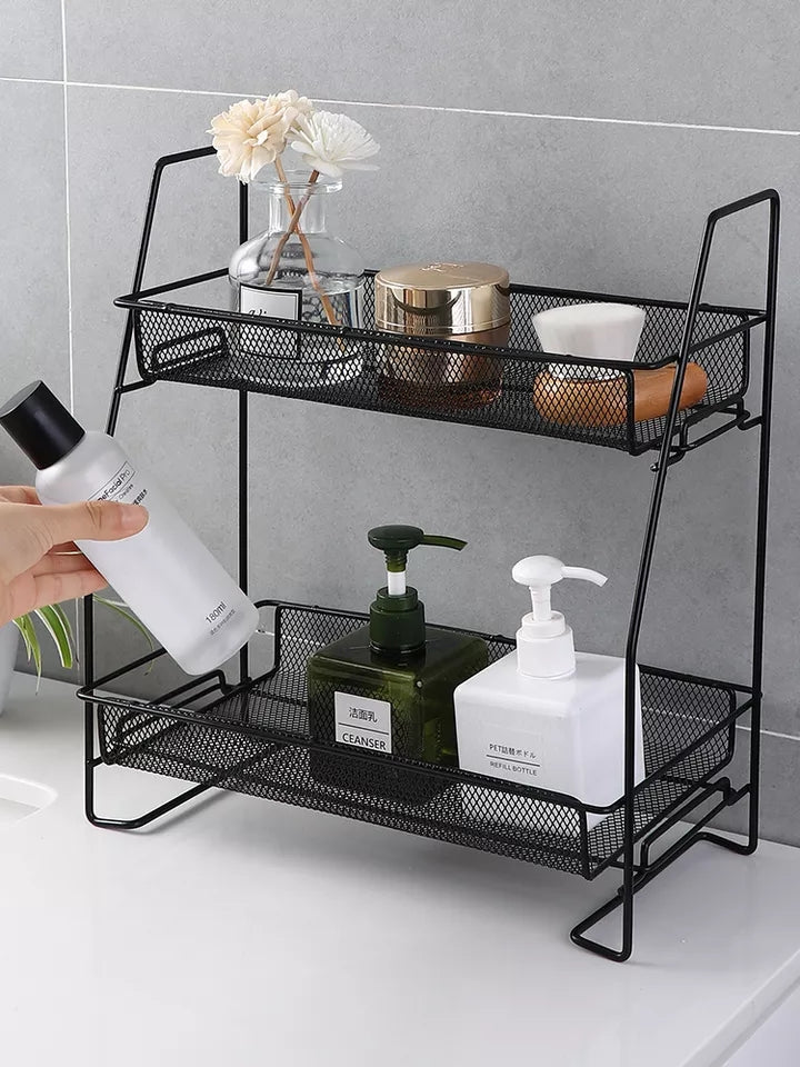 2 layer smart metal shelf