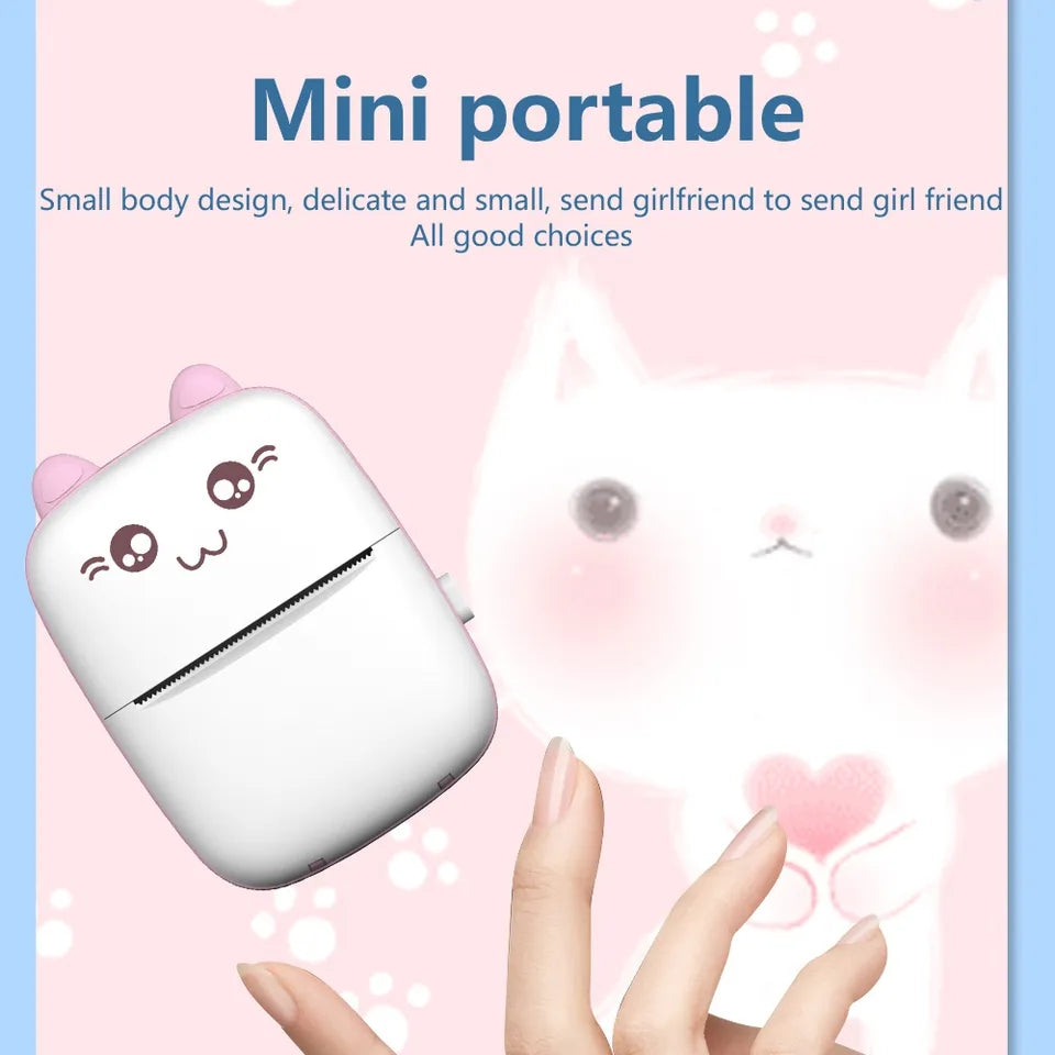 Rechargable mini portable printer