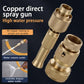 Spray Nozzle Water Gun Brass High Pressure Direct Spray Pistol Quick Connector Home Hose Adjustable Pressure Garden Sprinkler