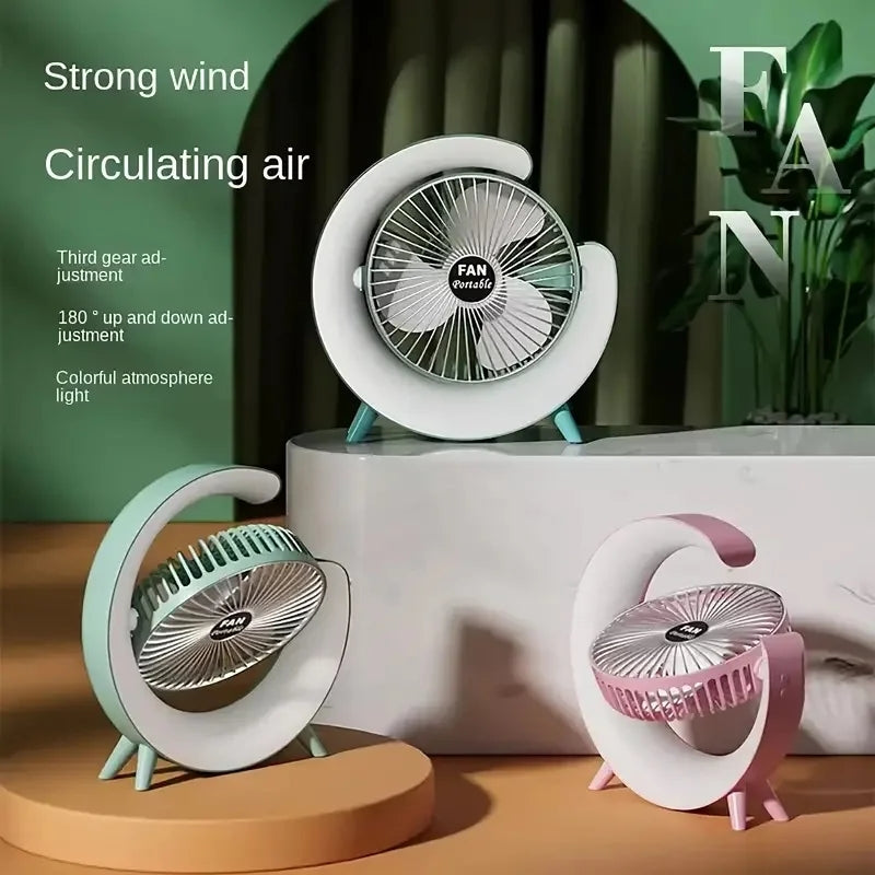 G Shape Rgb Light Fan