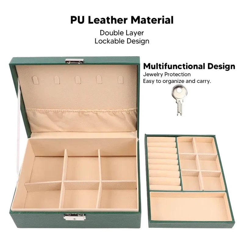 Jewelry Organizer Box | Multi-Layer Jewelry Storage Case | Necklace, Ring & Earring Holder