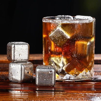 6 Cube Reusable Steel Ice Cube Tray