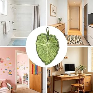 Leaf Shape Kitchen Hand Towel, Leaf Shaped Kitchen Towel, Decorative Leaf Hanging Towel, Thickened Absorbent Towel